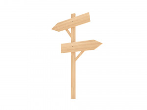 Wooden signboard Modelo 3D