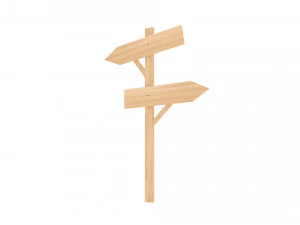 Wooden signboard 3D Model
