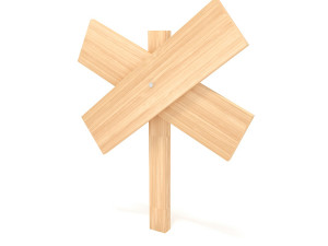 Wooden signboard 3D Model