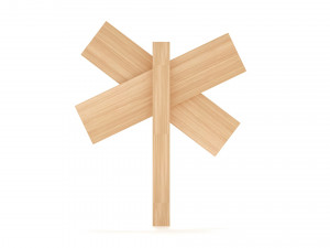 Wooden signboard Model 3D