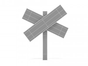 Wooden signboard Model 3D