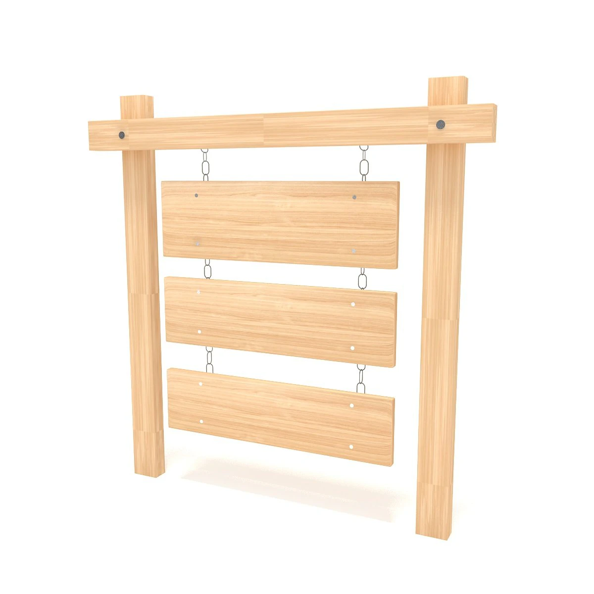 Wooden signboard 3D Model .c4d .max .obj .3ds .fbx .stl .blend