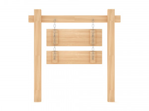 Wooden signboard 3D Модель
