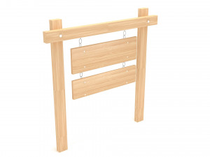 Wooden signboard 3D Модель
