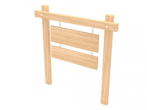 Wooden signboard 3D Модель