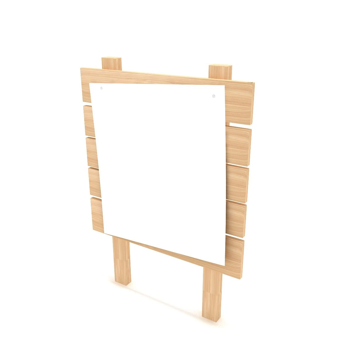 Wooden signboard 3D Model .c4d .max .obj .3ds .fbx .stl .blend 