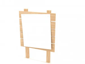 Wooden signboard 3D Model