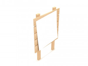 Wooden signboard 3D Model
