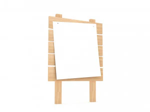 Wooden signboard 3D Model