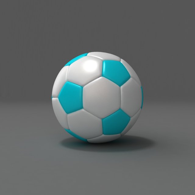 Soccer Ball football 3 3D Model .c4d .max .obj .3ds .fbx .stl .blend 