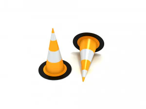 Traffic cones 2 3D Model