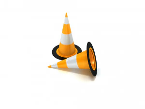 Traffic cones 2 3D Model