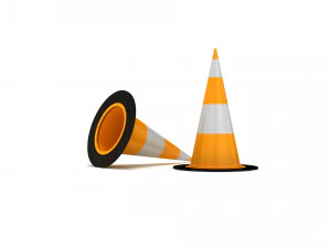 Traffic cones 2 3D Model