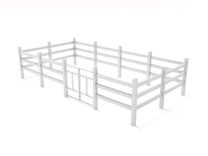 White fence 3D Model