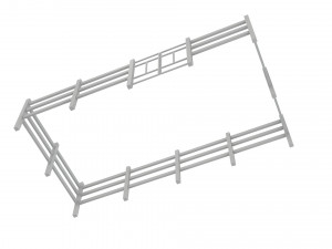 White fence Modelo 3D