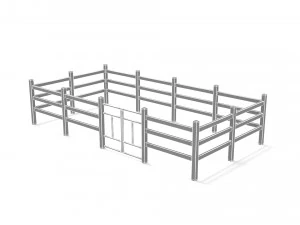 White fence 3D Model