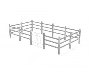 White fence Modelo 3D