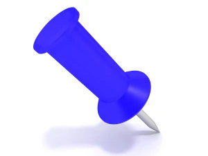 Puntina blu Modello 3D