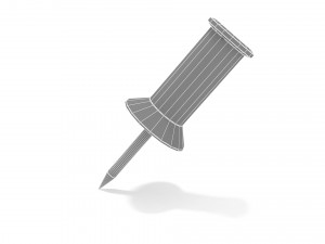 Blue push pin 3D-Modell
