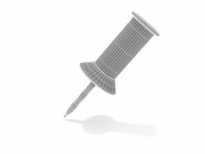 Blue push pin 3D-Modell