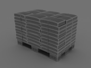 Cement Bags On Pallet 3D 모델
