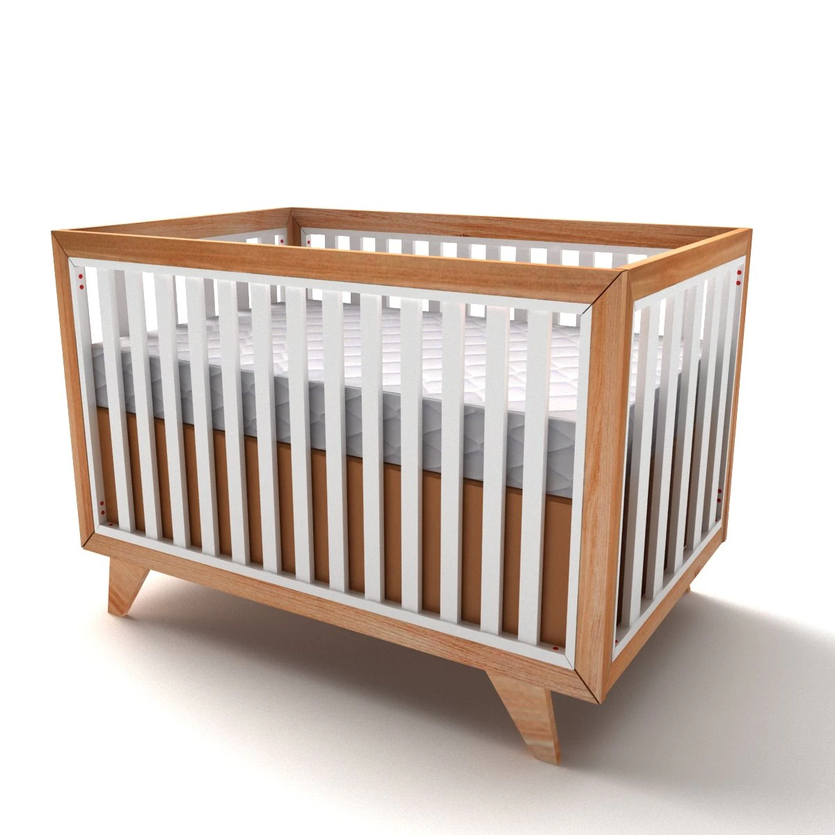 Baby Cribs 1 3D Model .c4d .max .obj .3ds .fbx .stl .blend 