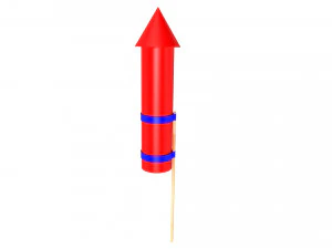 Firework Rocket 3D Model