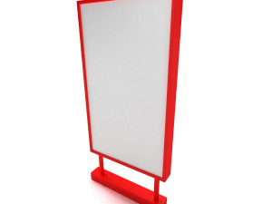 Red Billboard 3Dモデル
