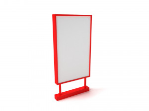 Red Billboard Model 3D