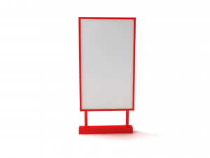 Red Billboard Model 3D