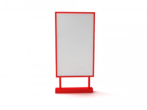 Red Billboard 3D Model