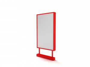 Red Billboard Model 3D