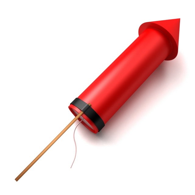 Rocket Firework Modelo 3D .c4d .max .obj .3ds .fbx .stl .blend 
