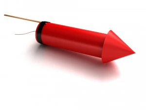 Fogo de artif&iacute;cio de foguete Modelo 3D