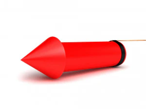 Fogo de artif&iacute;cio de foguete Modelo 3D