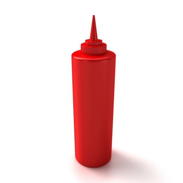 Ketchup Bottle Modelo 3D .c4d .max .obj .3ds .fbx .stl .blend 