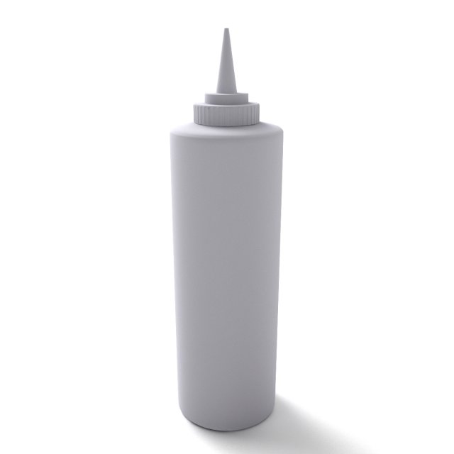 Ketchup Bottle 3 3D Model .c4d .max .obj .3ds .fbx .stl .blend 