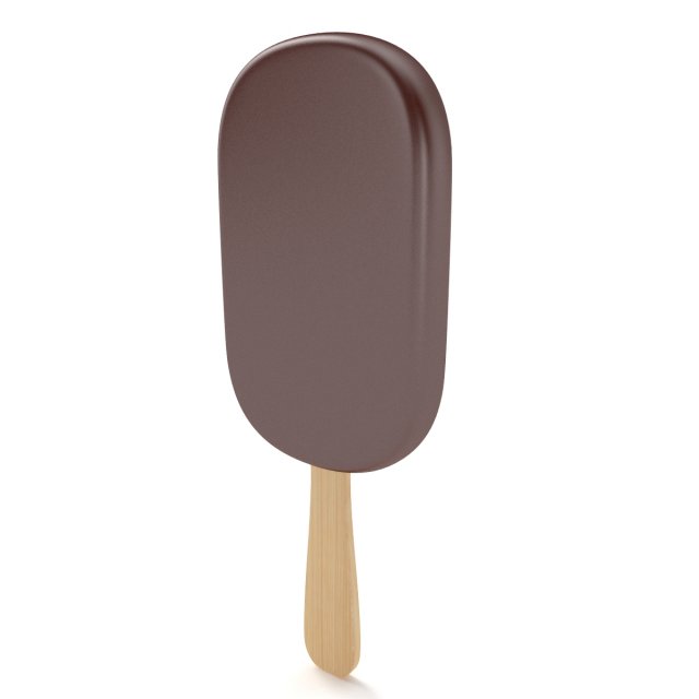 Ice Cream Bar - Chocolate Model 3D .c4d .max .obj .3ds .fbx .stl .blend