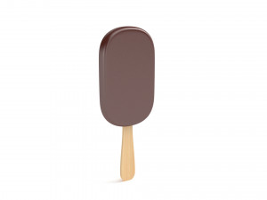 Ice Cream Bar - Chocolate Model 3D