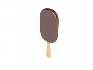 Ice Cream Bar - Chocolate 3D Model