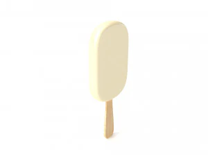 Ice Cream Bar - White 3D Model