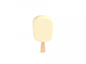 Ice Cream Bar - White 3D Model
