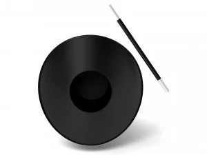 Magician Hat and Wand 3D Model