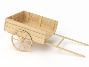 Old Wooden Cart 3Dモデル