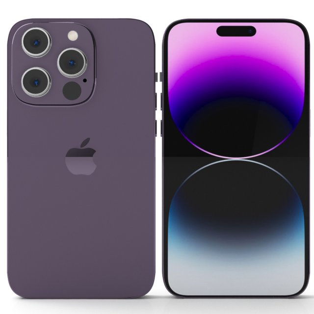 IPhone 14 Pro 3D Model .c4d .max .obj .3ds .fbx .stl .blend