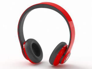 Beats Headphones red Modelo 3D