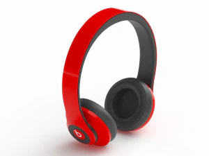 Beats Headphones red 3D Model