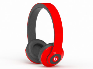 Beats Headphones red Modelo 3D
