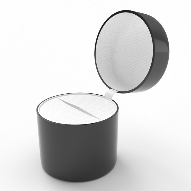 Black Ring Box 3D Model .c4d .max .obj .3ds .fbx .stl .blend 