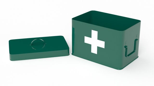 First Aid Kits Collection 3D Model .c4d .max .obj .3ds .fbx .stl .blend